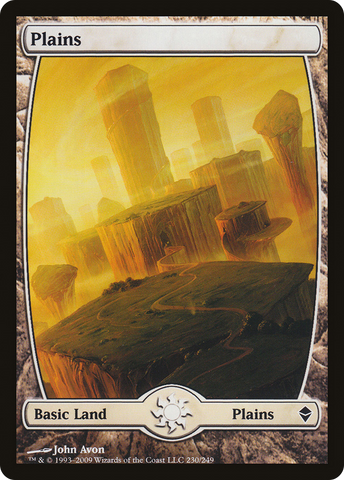 Plains (230) - Full Art (ZEN-230) - Zendikar Foil