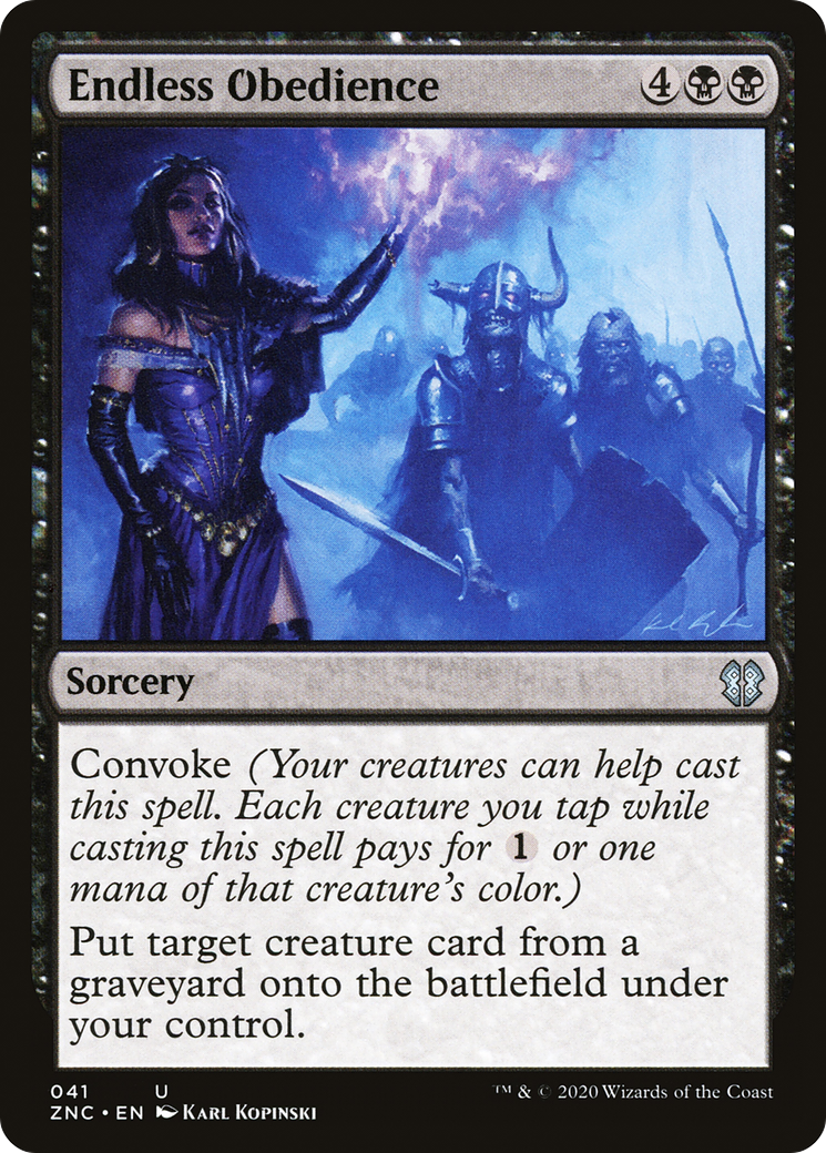 Endless Obedience (ZNC-041)  - Zendikar Rising Commander