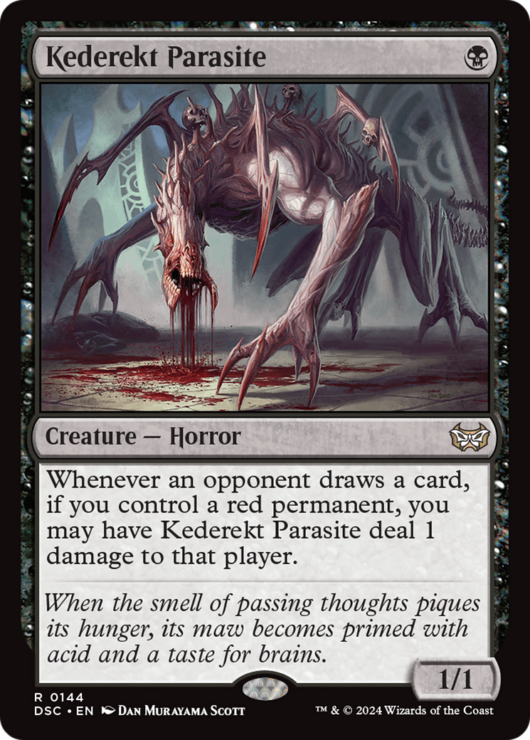 Kederekt Parasite (DSC-144)  - Duskmourn: House of Horror Commander