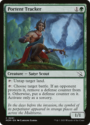 Portent Tracker (MOM-201)  Foil - March of the Machine