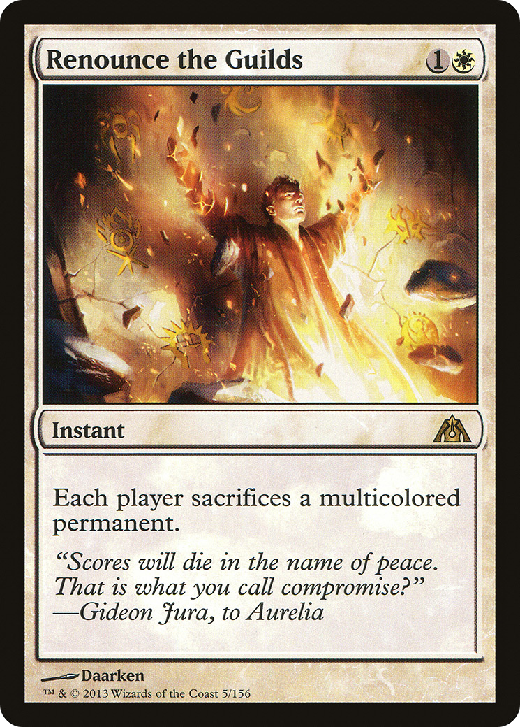 Renounce the Guilds (DGM-005)  Foil - Dragon's Maze