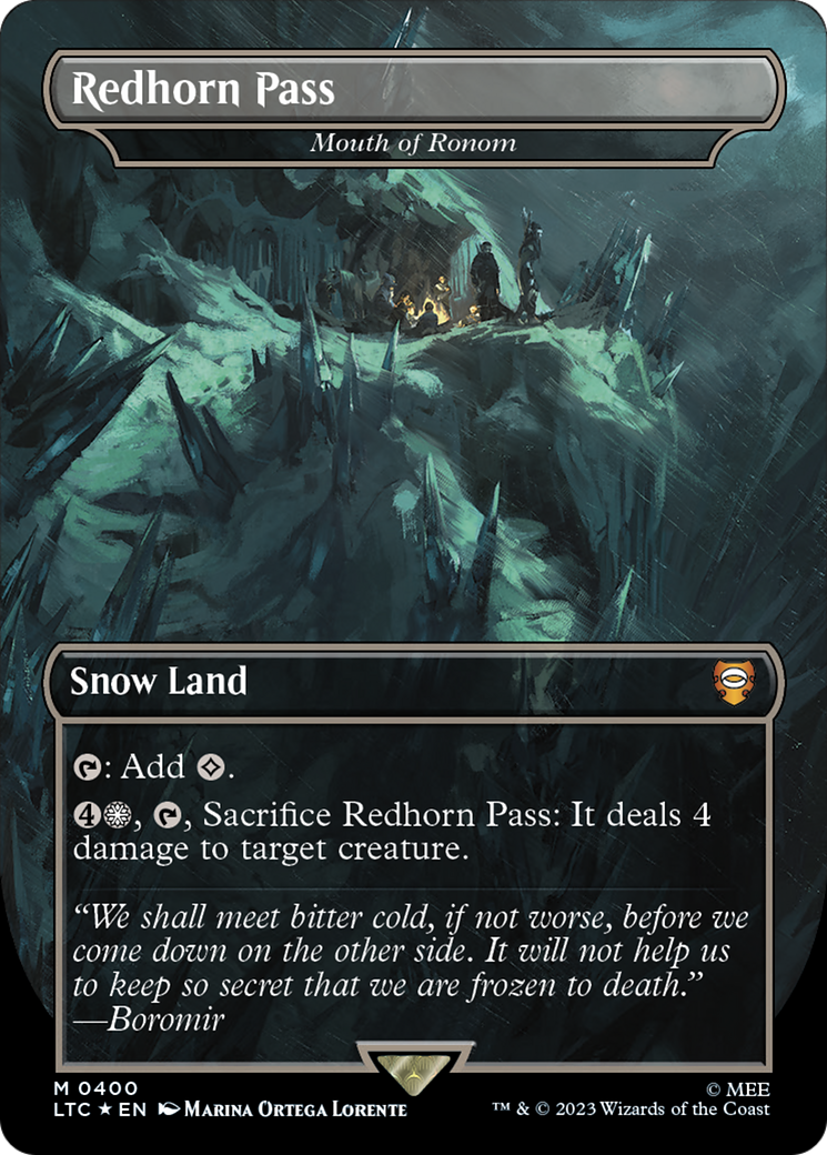 Redhorn Pass - Mouth of Ronom (Surge Foil) (LTC-400)  Foil - Tales of Middle-earth Commander / Redhorn Pass (Borderless)