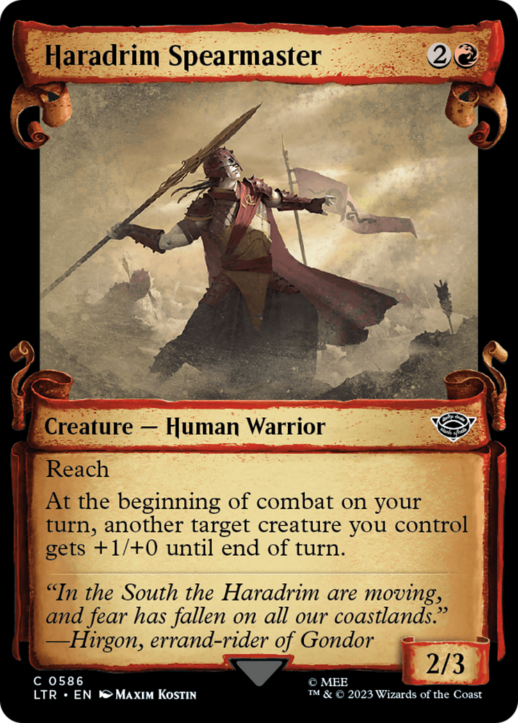 Haradrim Spearmaster (Showcase Scrolls) (LTR-586)  - The Lord of the Rings: Tales of Middle-earth: (Showcase)