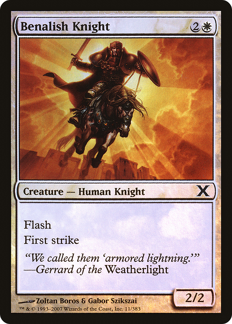 Benalish Knight (10E-11★)  Foil - Tenth Edition