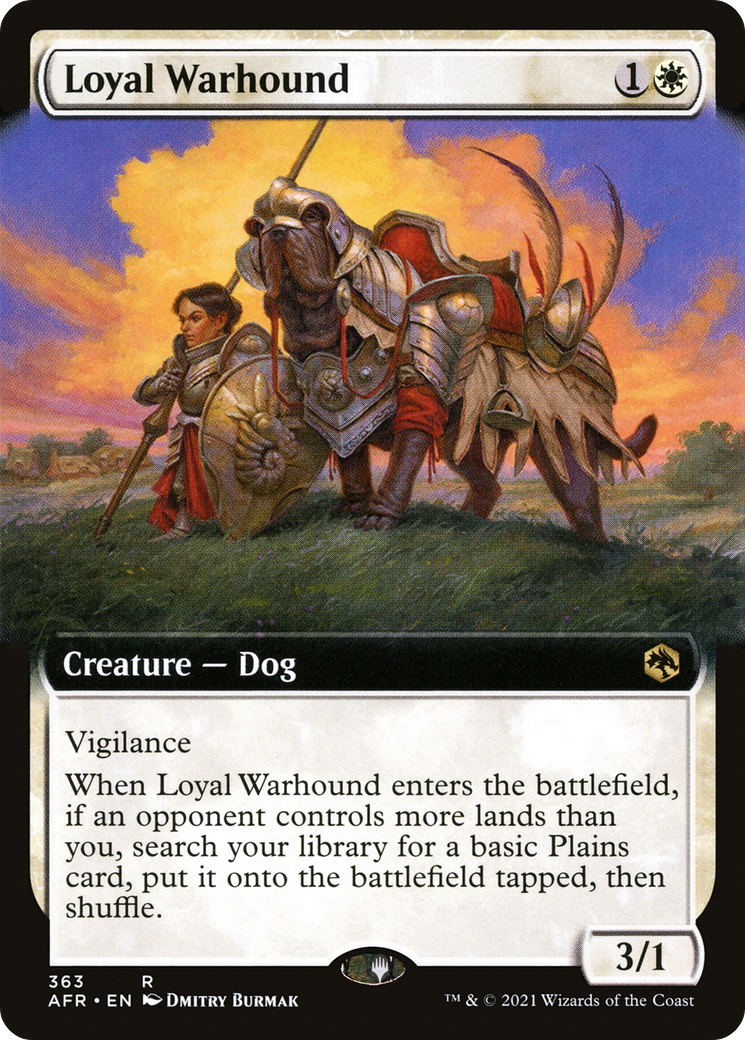 Loyal Warhound (Extended Art) (AFR-363)  - Adventures in the Forgotten Realms: (Extended Art)
