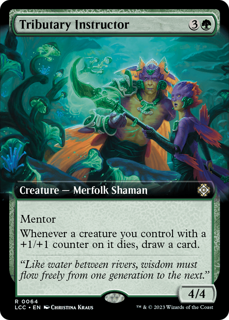 Tributary Instructor (Extended Art) (LCC-064)  Foil - The Lost Caverns of Ixalan Commander: (Extended Art)