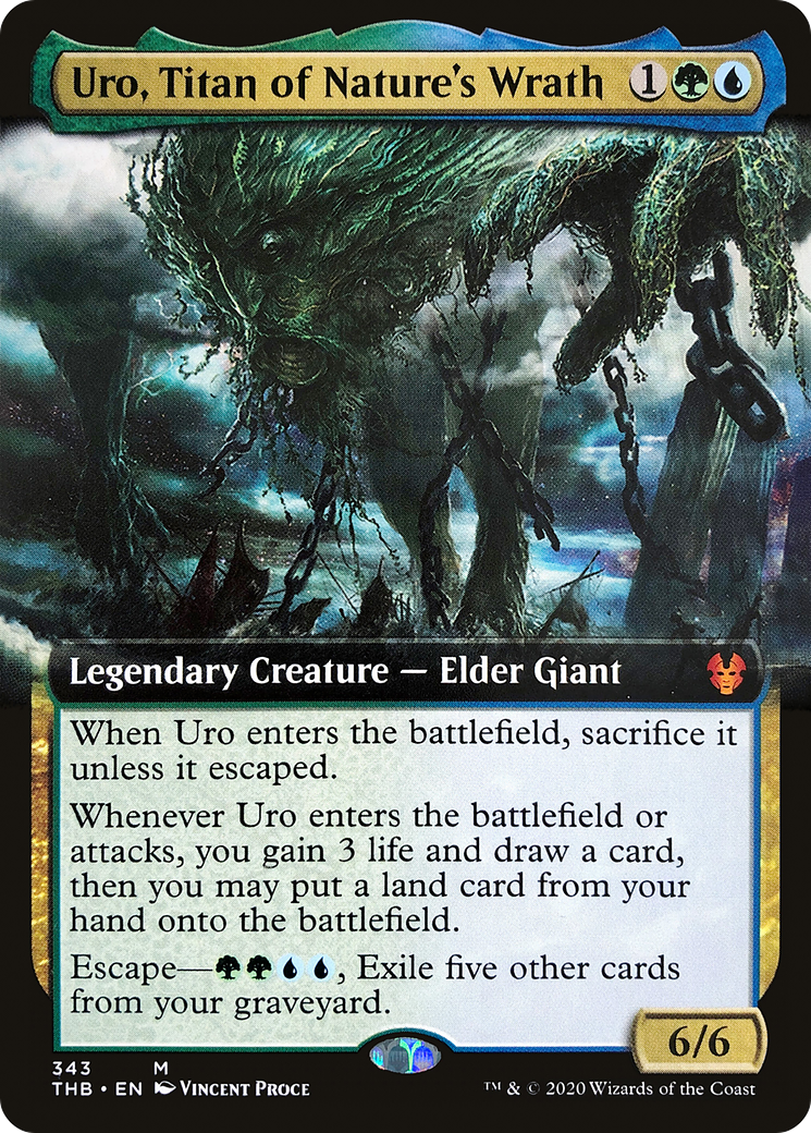 Uro, Titan of Nature's Wrath (Extended Art) (THB-343)  Foil - Theros Beyond Death: (Extended Art)