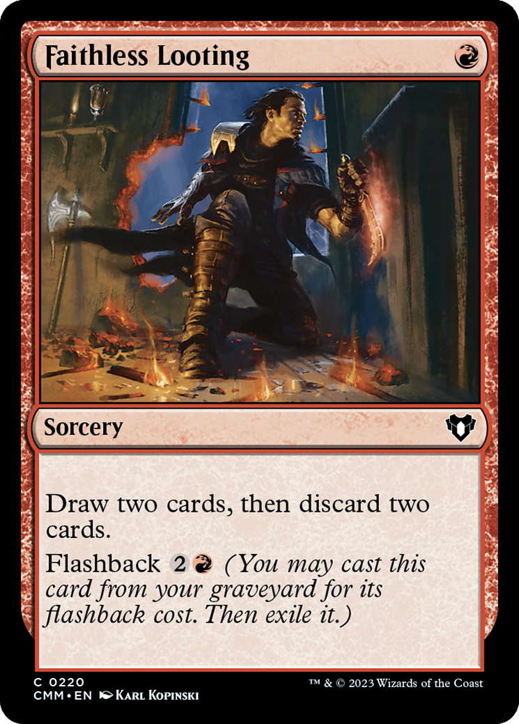 Faithless Looting (CMM-220)  - Commander Masters
