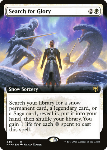 Search for Glory (Extended Art) (KHM-340) - Kaldheim: (Extended Art, snow) Foil