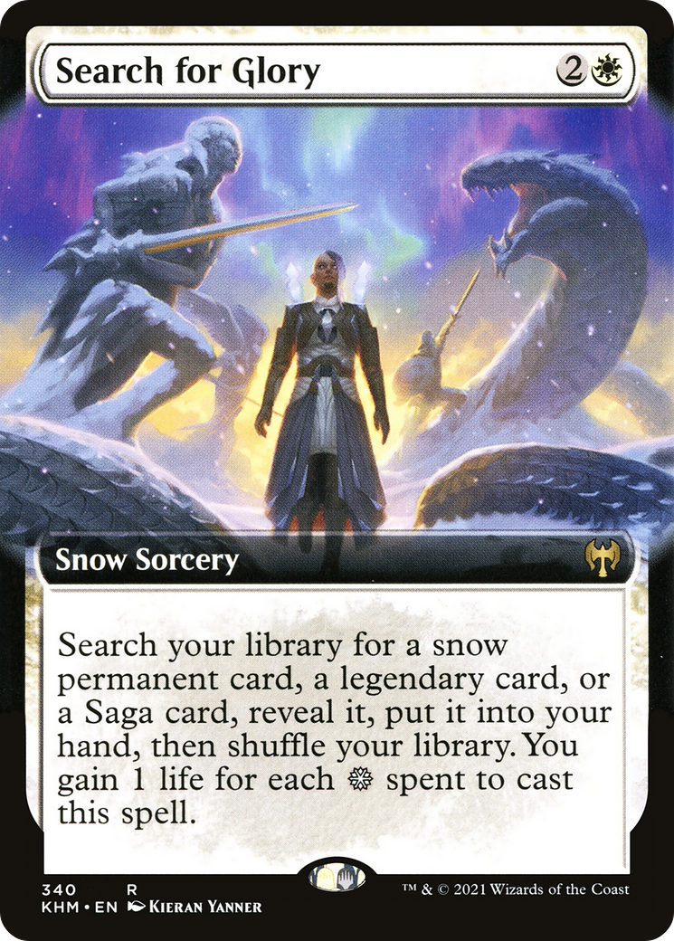 Search for Glory (Extended Art) (KHM-340)  Foil - Kaldheim: (Extended Art, snow)