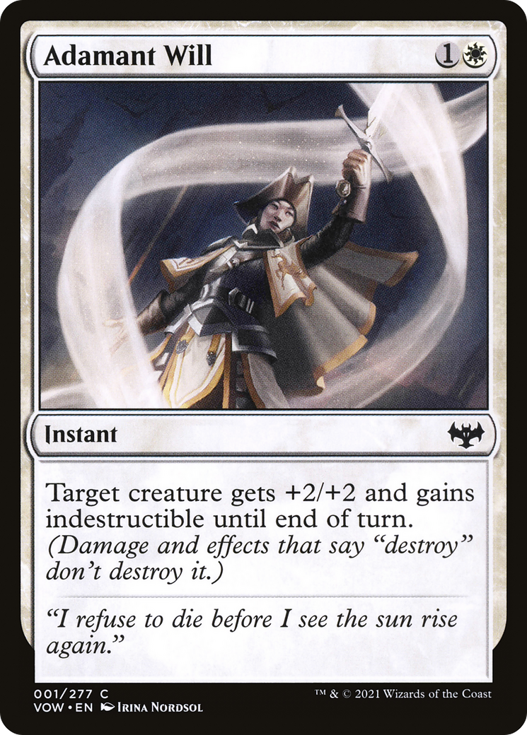Adamant Will (VOW-001)  Foil - Innistrad: Crimson Vow