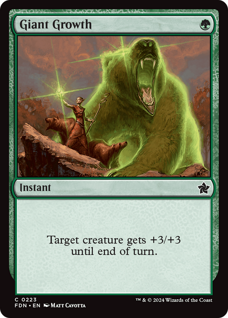 Giant Growth (FDN-223)  Foil - Foundations