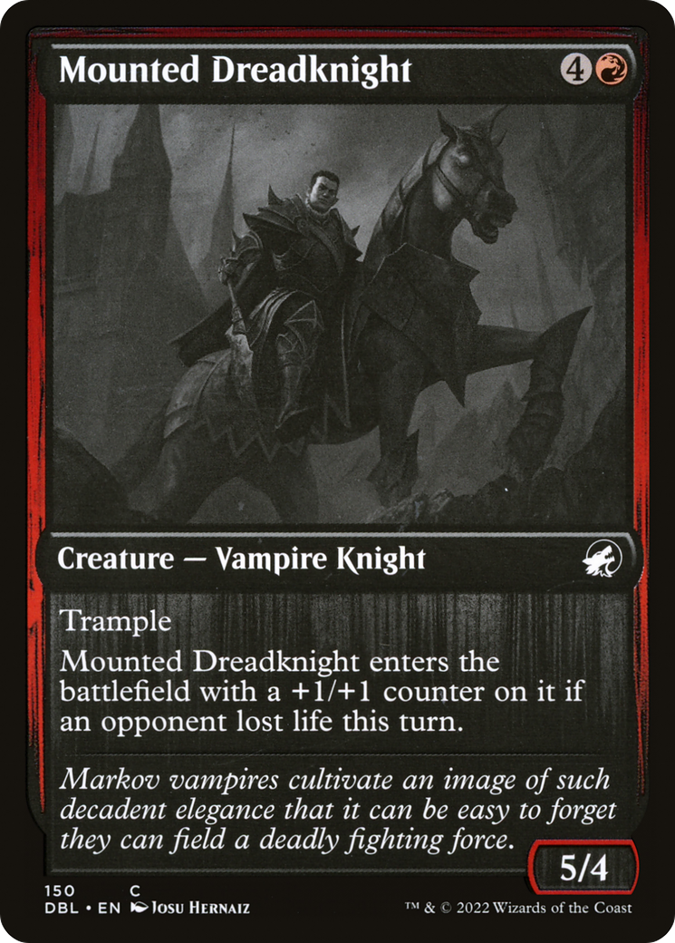 Mounted Dreadknight (DBL-150)  Foil - Innistrad: Double Feature
