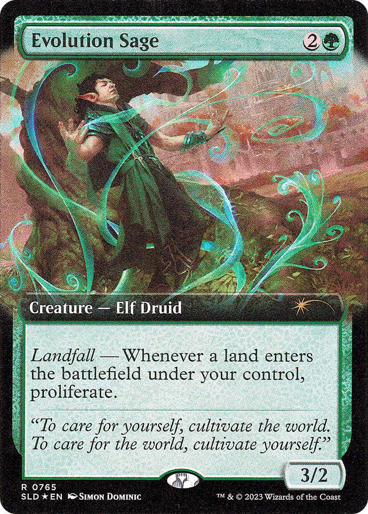 Evolution Sage (Extended Art) (SLD-765)  Foil - Secret Lair Drop: (Extended Art)
