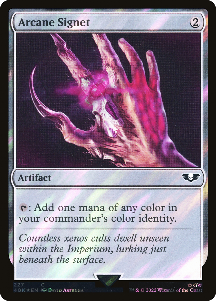 Arcane Signet (227) (Surge Foil) (40K-227★) - Warhammer 40,000 Commander Foil