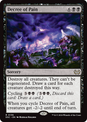 Decree of Pain (DSC-136)  - Duskmourn: House of Horror Commander