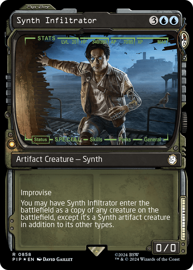 Synth Infiltrator (Showcase) (Surge Foil) (PIP-858)  Foil - Fallout: (Showcase)