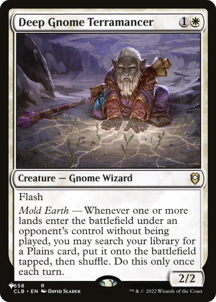 Deep Gnome Terramancer (LIST-658)  - The List: (Extended Art)