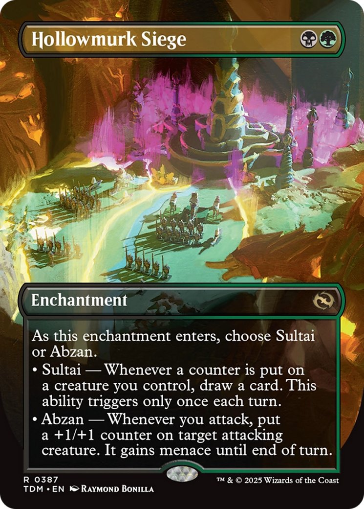 Hollowmurk Siege (Borderless) (TDM-387)  Foil - Tarkir: Dragonstorm: (enchantment)