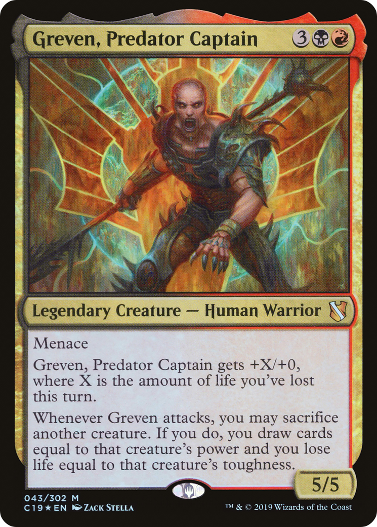 Greven, Predator Captain (C19-043)  Foil - Commander 2019