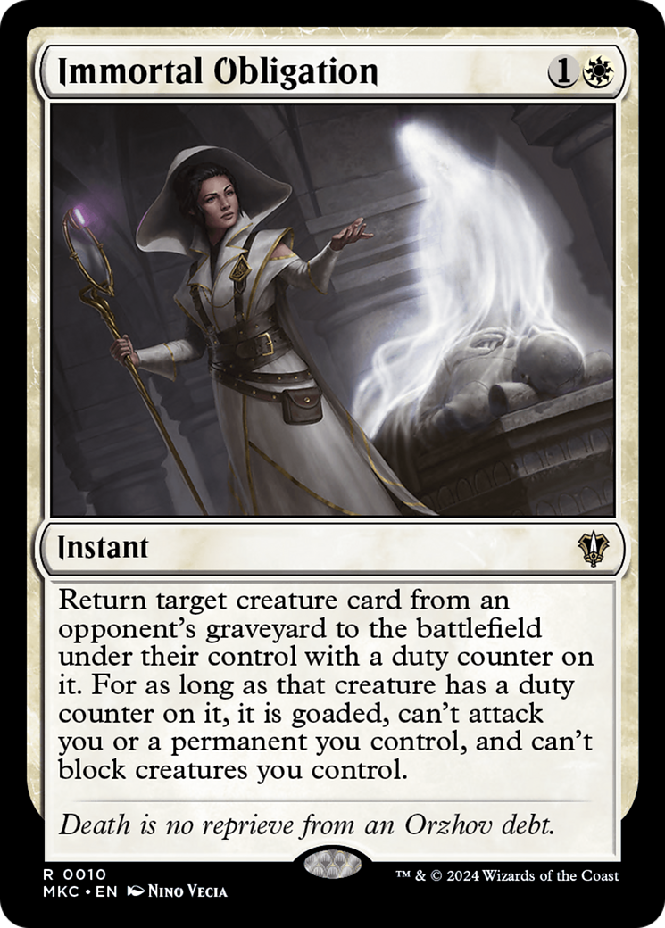 Immortal Obligation (MKC-010)  - Murders at Karlov Manor Commander
