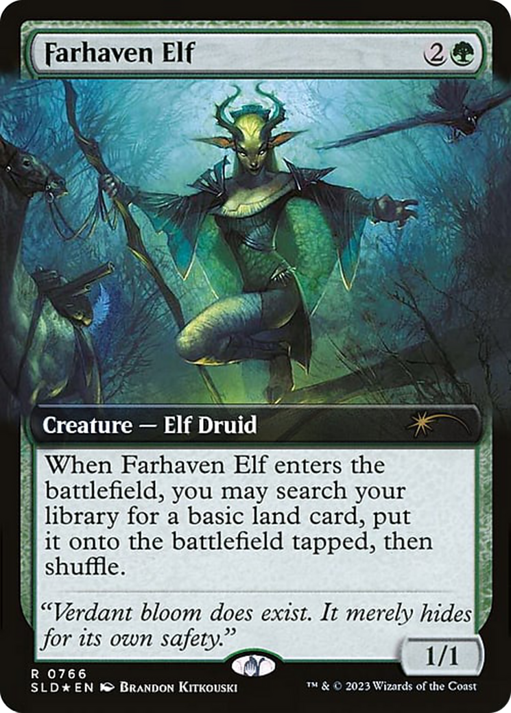 Farhaven Elf (Extended Art) (SLD-766)  Foil - Secret Lair Drop: (Extended Art)