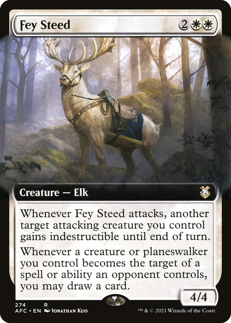Fey Steed (Extended Art) (AFC-274) - Adventures in the Forgotten Realms Commander