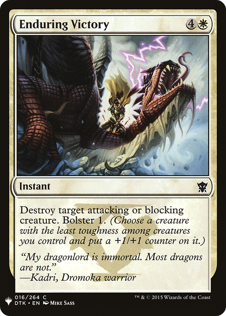 Enduring Victory (LIST-DTK-16)  - The List
