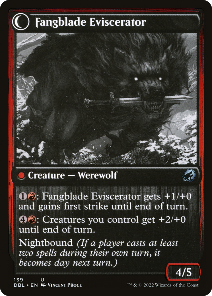 Fangblade Brigand (DBL-139) - Innistrad: Double Feature: (Double Faced Transform) Foil