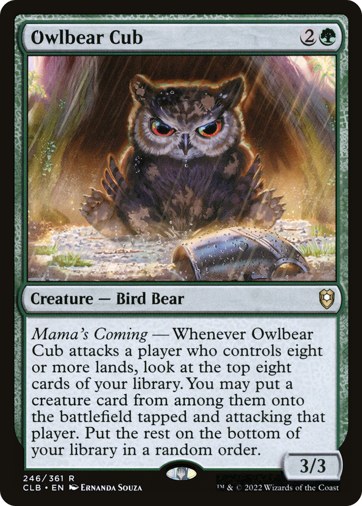 Owlbear Cub (CLB-246)  - Commander Legends: Battle for Baldur's Gate