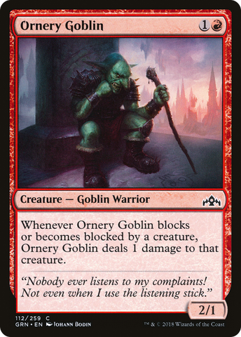 Ornery Goblin (GRN-112)  Foil - Guilds of Ravnica