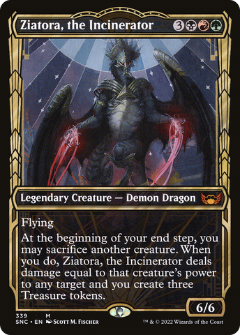 Ziatora, the Incinerator (Showcase) (SNC-339)  Foil - Streets of New Capenna: (Showcase)