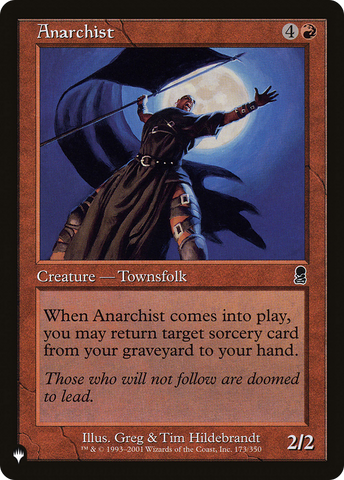 Anarchist (LIST-ODY-173)  - The List