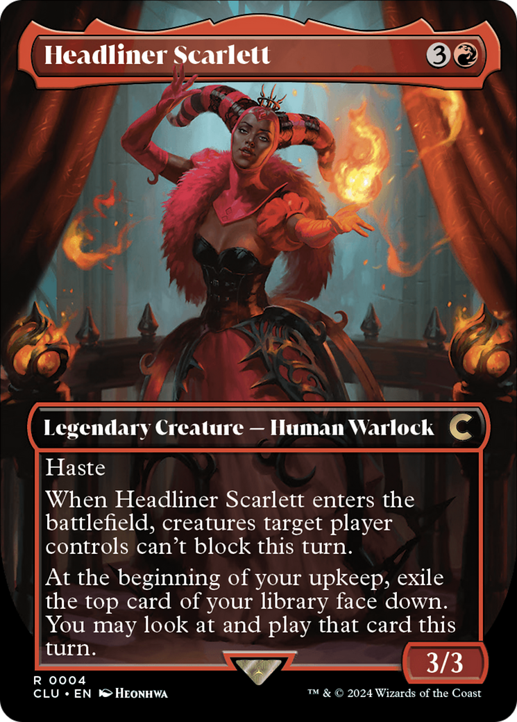 Headliner Scarlett (Borderless) (CLU-004)  - Ravnica: Clue Edition