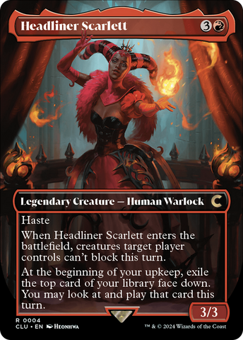 Headliner Scarlett (Borderless) [Ravnica: Clue Edition]