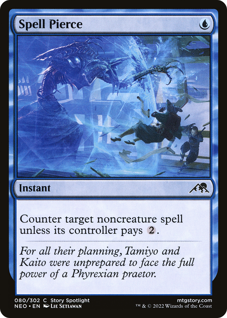 Spell Pierce (NEO-080)  Foil - Kamigawa: Neon Dynasty