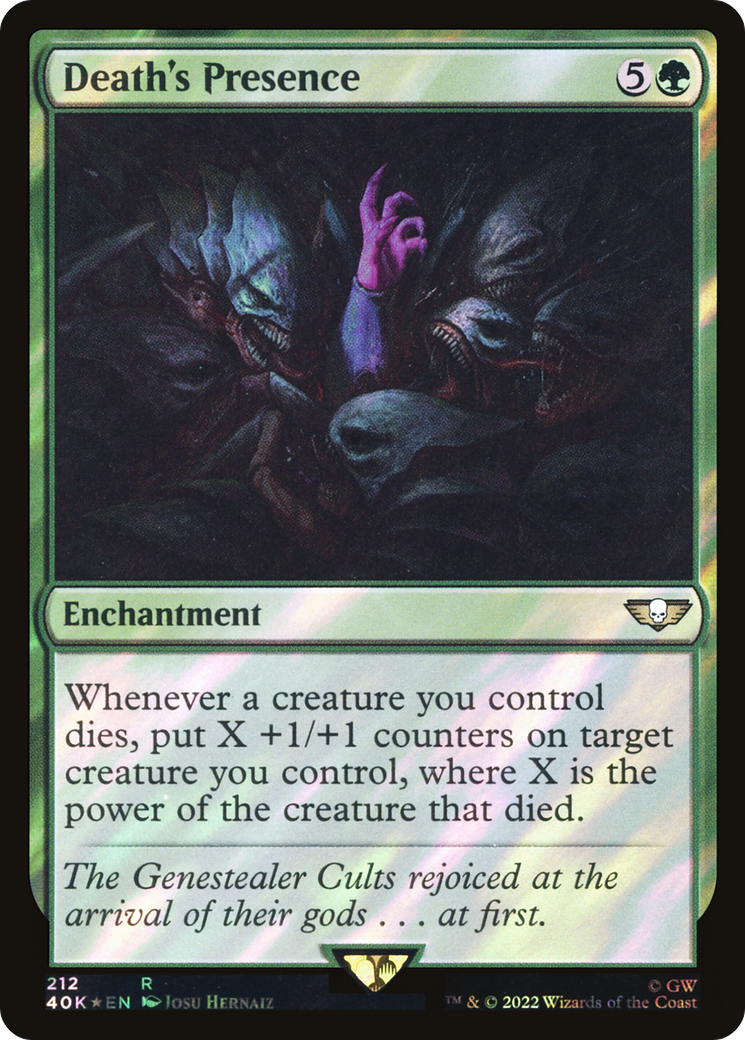 Death's Presence (Surge Foil) (40K-212)  Foil - Warhammer 40,000 Commander