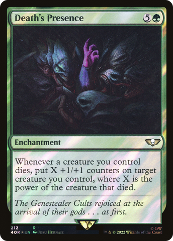 Death's Presence (Surge Foil) (40K-212)  Foil - Warhammer 40,000 Commander