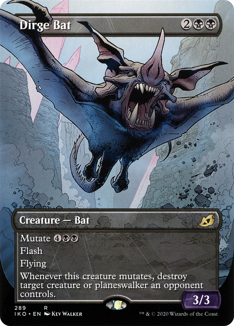 Dirge Bat (Showcase) (IKO-289)  - Ikoria: Lair of Behemoths: (Showcase) (Borderless)