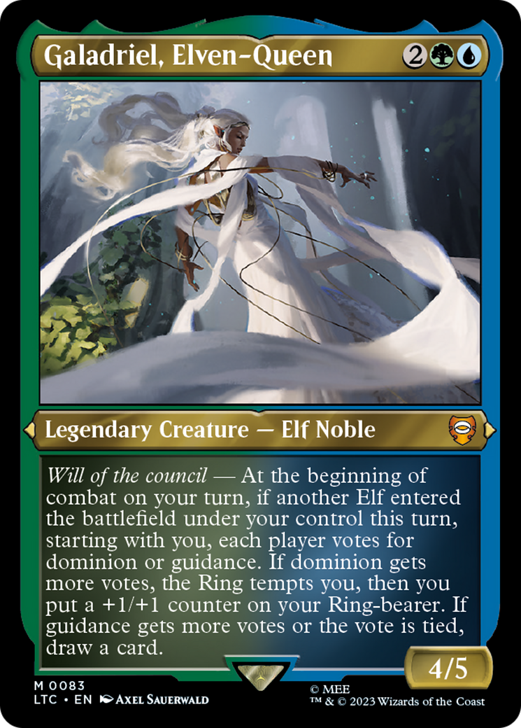 Galadriel, Elven-Queen (Display Commander) - Thick Stock (LTC-083)  Foil - Tales of Middle-earth Commander