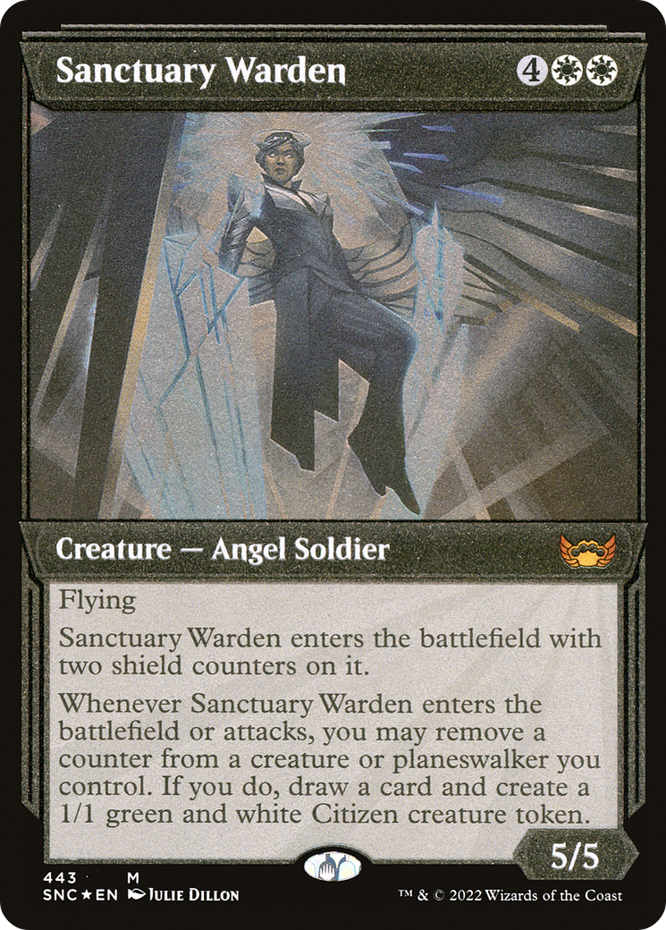 Sanctuary Warden (Showcase) (Foil Etched) (SNC-443)  Foil - Streets of New Capenna: (Showcase)