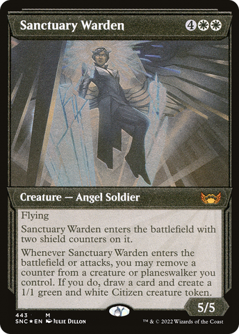 Sanctuary Warden (Showcase) (Foil Etched) (SNC-443)  Foil - Streets of New Capenna: (Showcase)
