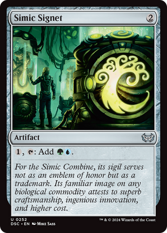 Simic Signet (DSC-252)  - Duskmourn: House of Horror Commander