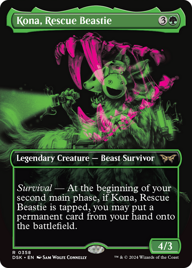 Kona, Rescue Beastie (Showcase) (DSK-358)  - Duskmourn: House of Horror (Borderless)