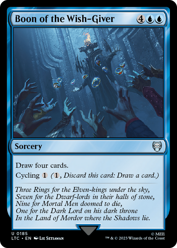 Boon of the Wish-Giver (LTC-185)  - Tales of Middle-earth Commander