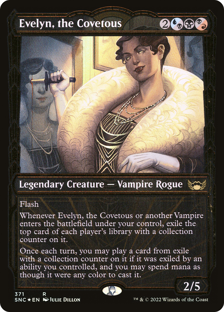 Evelyn, the Covetous (Gilded Foil) (SNC-371)  Foil - Streets of New Capenna: (Showcase)