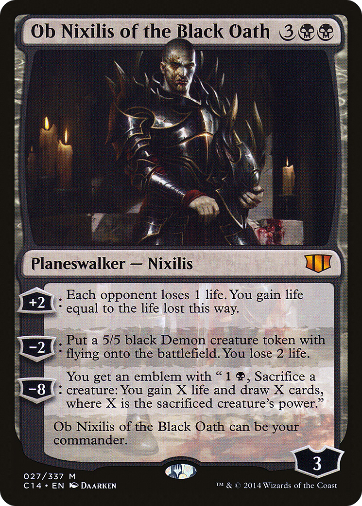 Ob Nixilis of the Black Oath (C14-027)  - Commander 2014