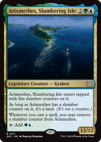 Arixmethes, Slumbering Isle (DSC-211)  - Duskmourn: House of Horror Commander