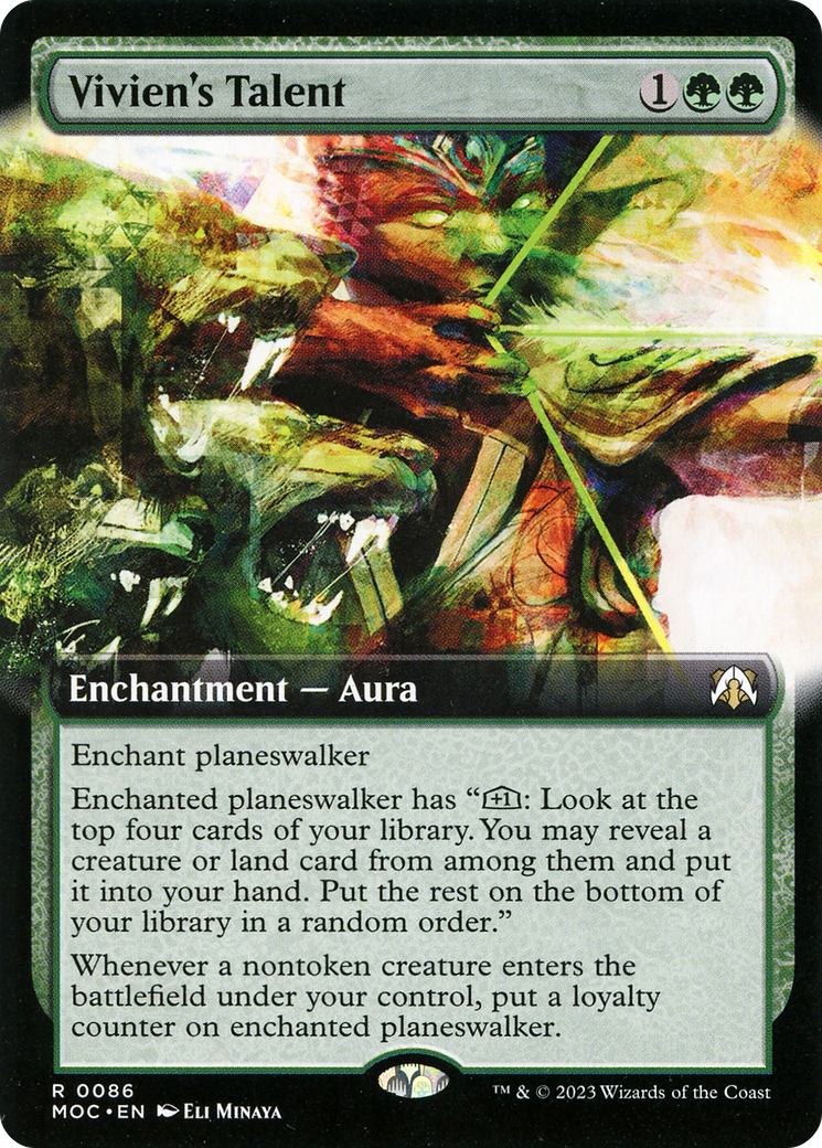Vivien's Talent (Extended Art) (MOC-086)  Foil - March of the Machine Commander: (Extended Art)