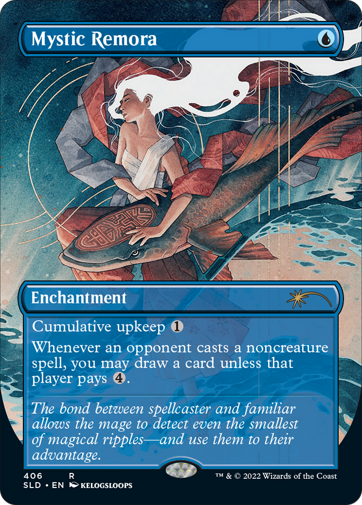 Mystic Remora (Borderless) (SLD-406)  Foil - Secret Lair Drop